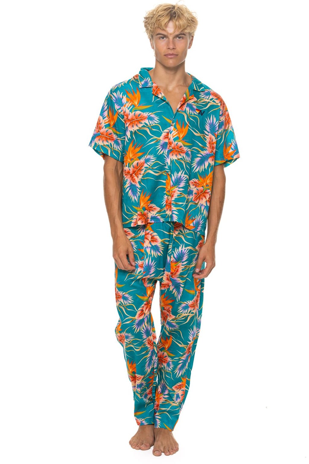 UNISEX COTTON LUXE POPLIN RELAXED PANT - BLUE HAWAII