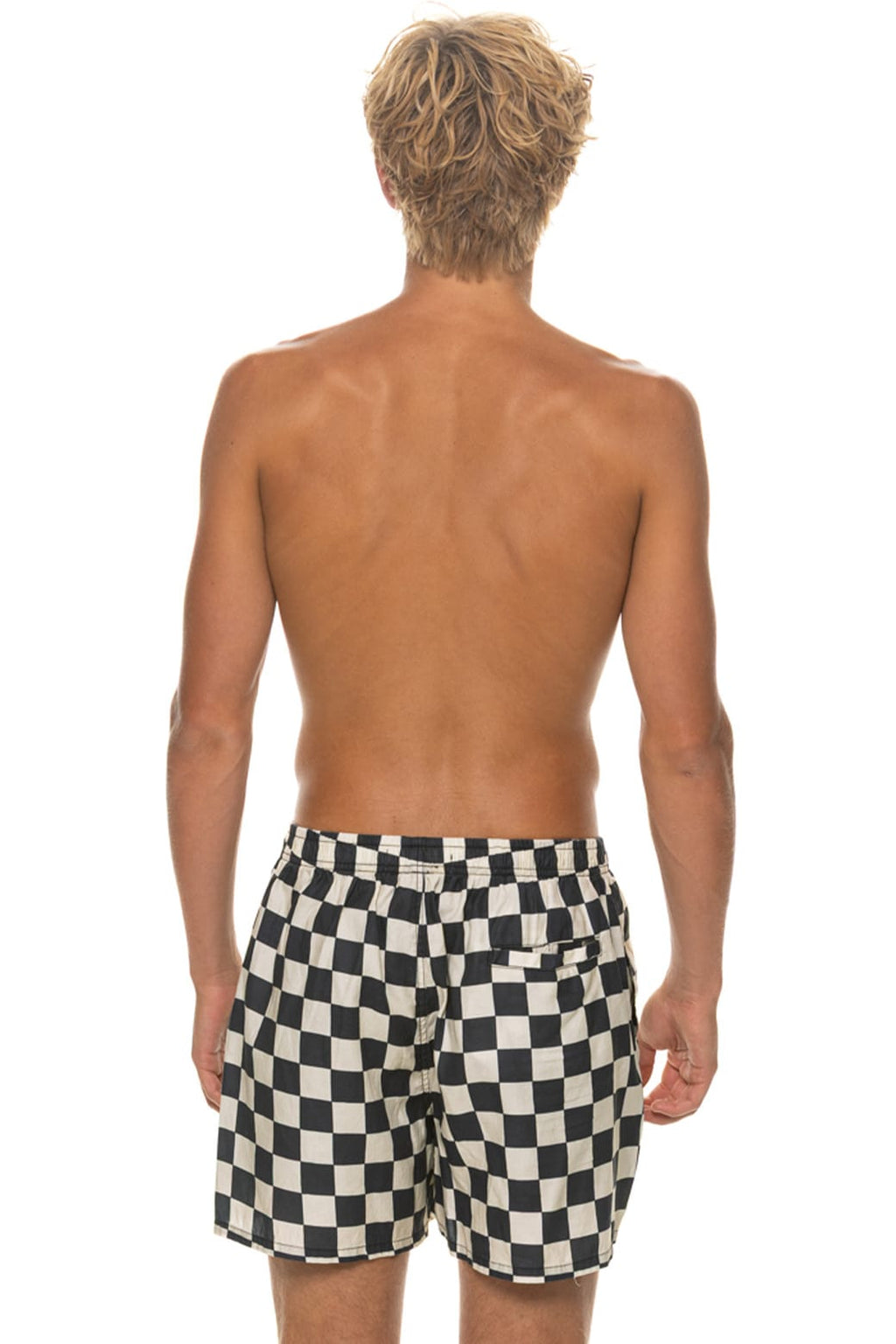 MENS COTTON LUXE POPLIN RELAXED SHORT - VINTAGE BLACK CHECK