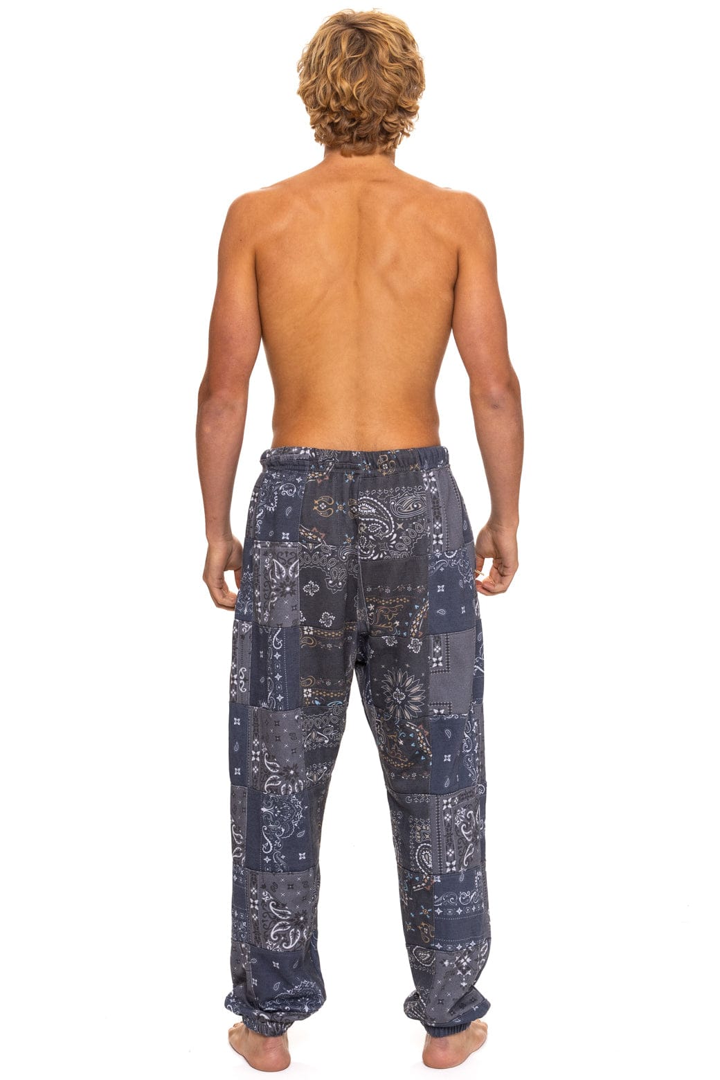 BANDANA QUILTED SWEATPANTS - CHARCOAL