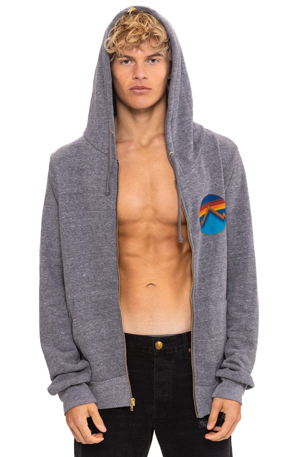 ALL SEASONS CIRCLE ZIP HOODIE - HEATHER GREY