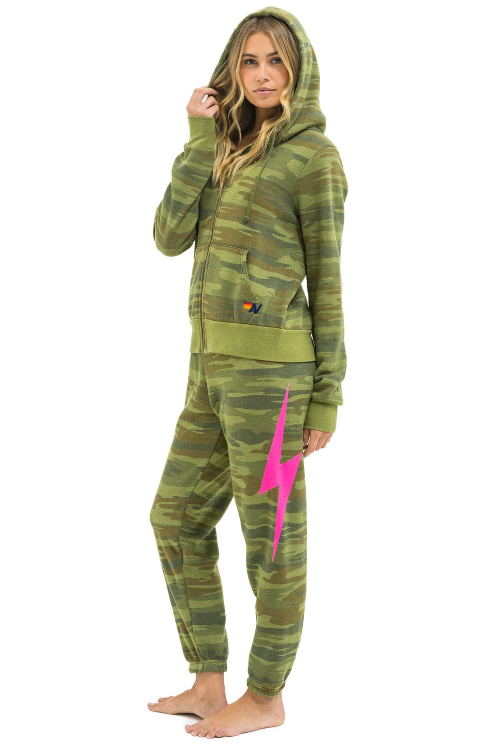 BOLT HOODIE - CAMO NEON PINK