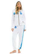 LOS ANGELES DODGERS 5 STRIPE SWEATPANTS - WHITE BLUE