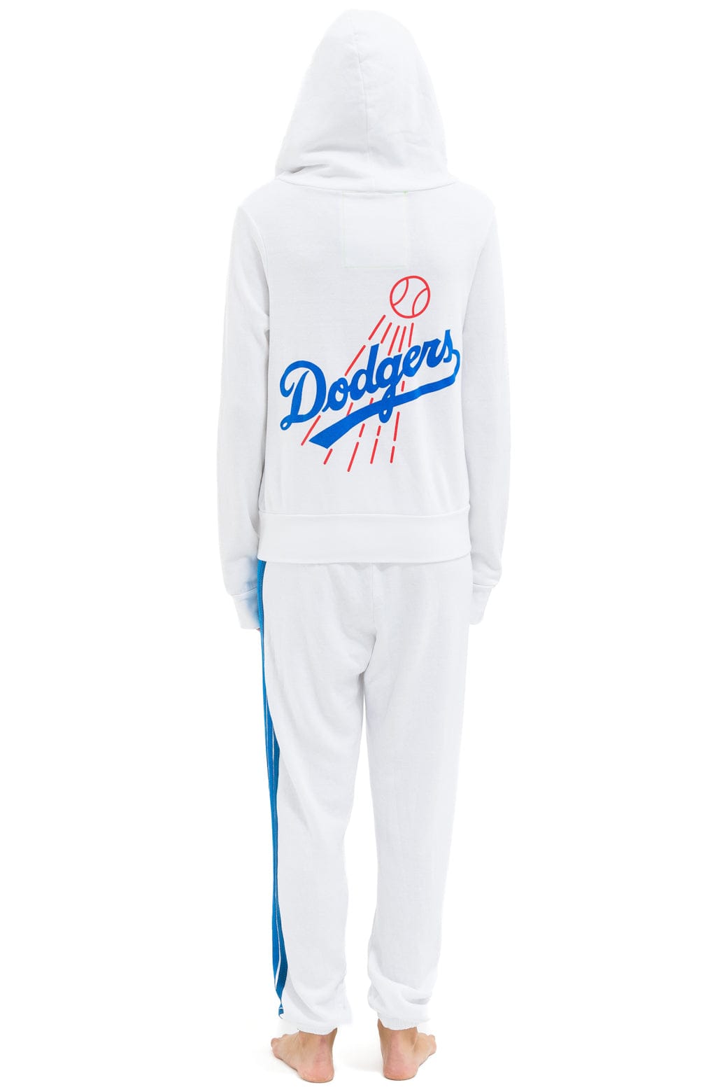 LOS ANGELES DODGERS 5 STRIPE SWEATPANTS - WHITE BLUE