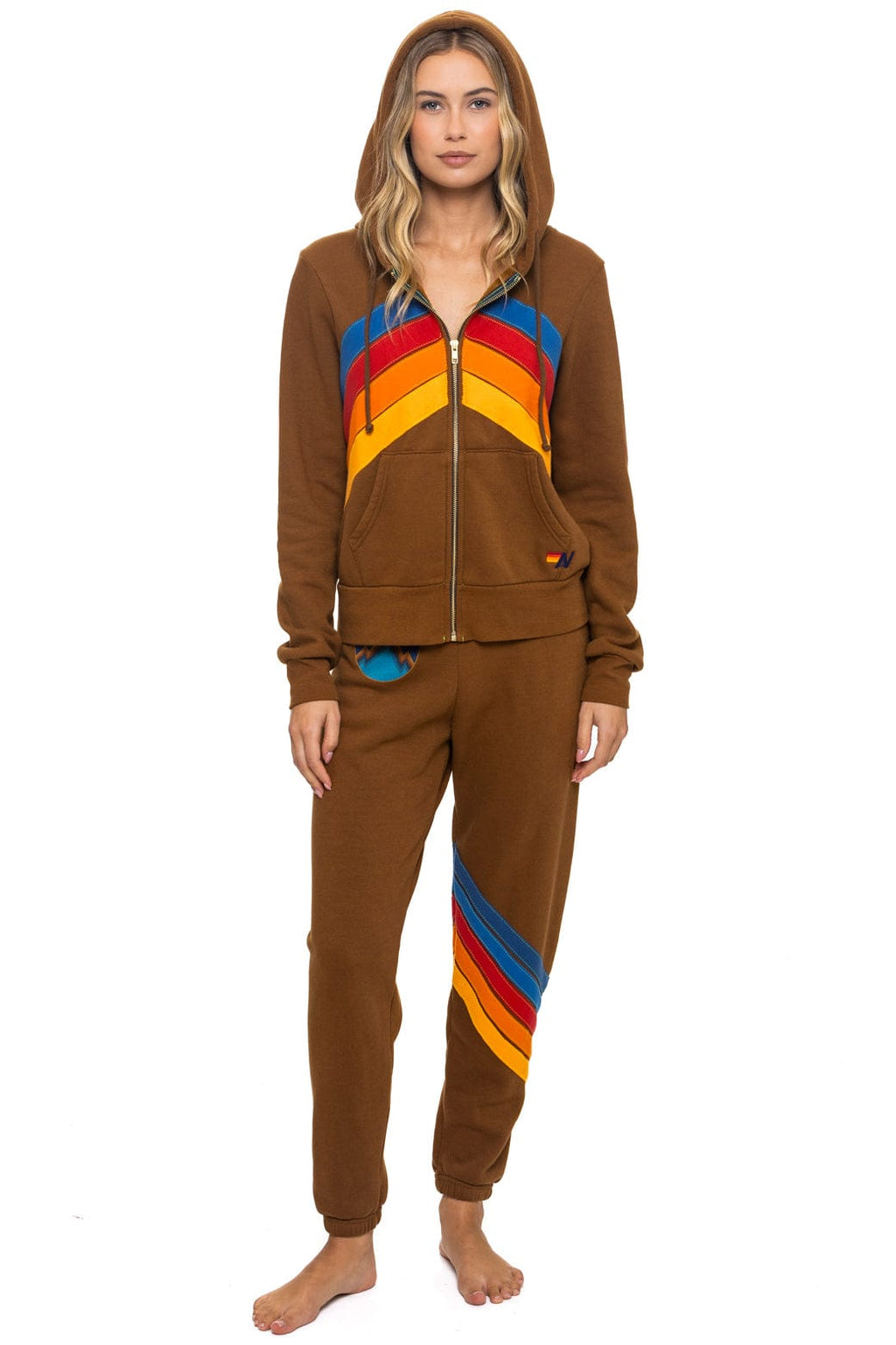 ALL SEASONS CIRCLE CHEVRON SWEATPANTS - CINNAMON