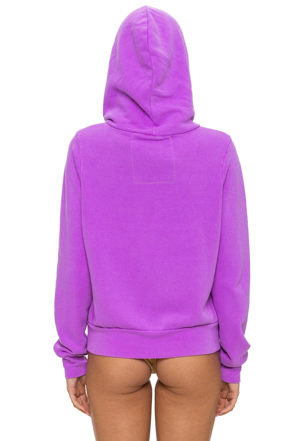 MOUNTAIN STITCH CHEVRON 4 ZIP HOODIE - NEON PURPLE