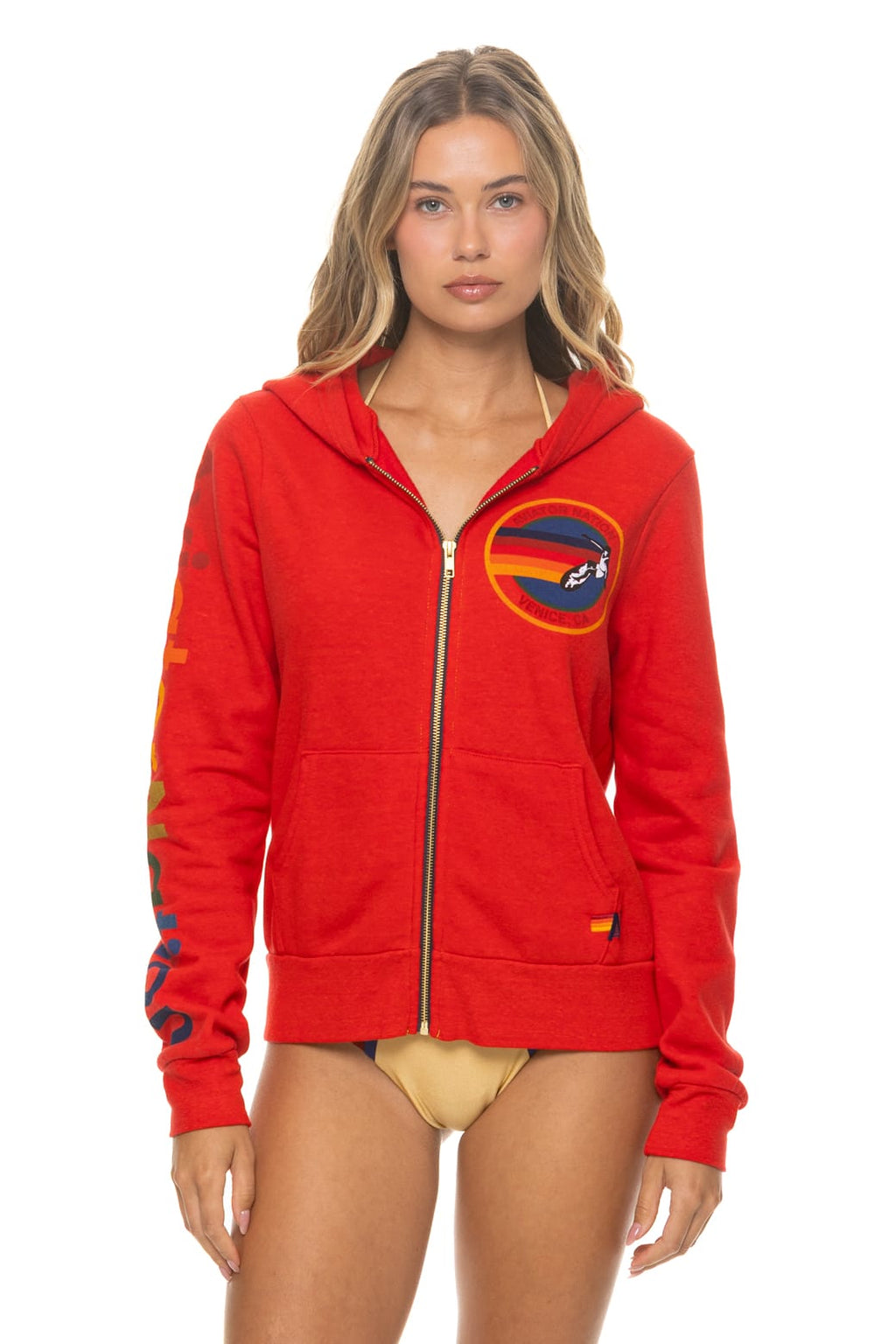 AVIATOR NATION VENICE HOODIE - RED