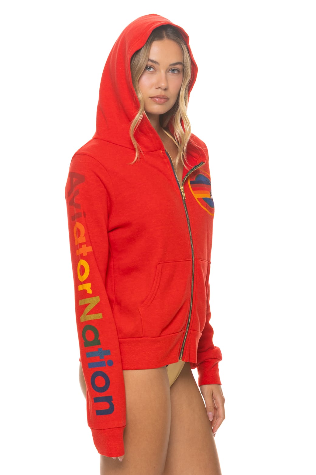 AVIATOR NATION VENICE HOODIE - RED