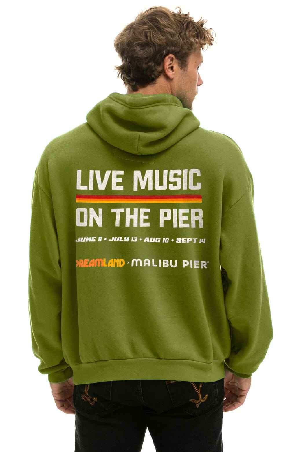 DREAMLAND MALIBU SUNDAY SESSIONS PULLOVER HOODIE RELAXED - JUNGLE GREEN