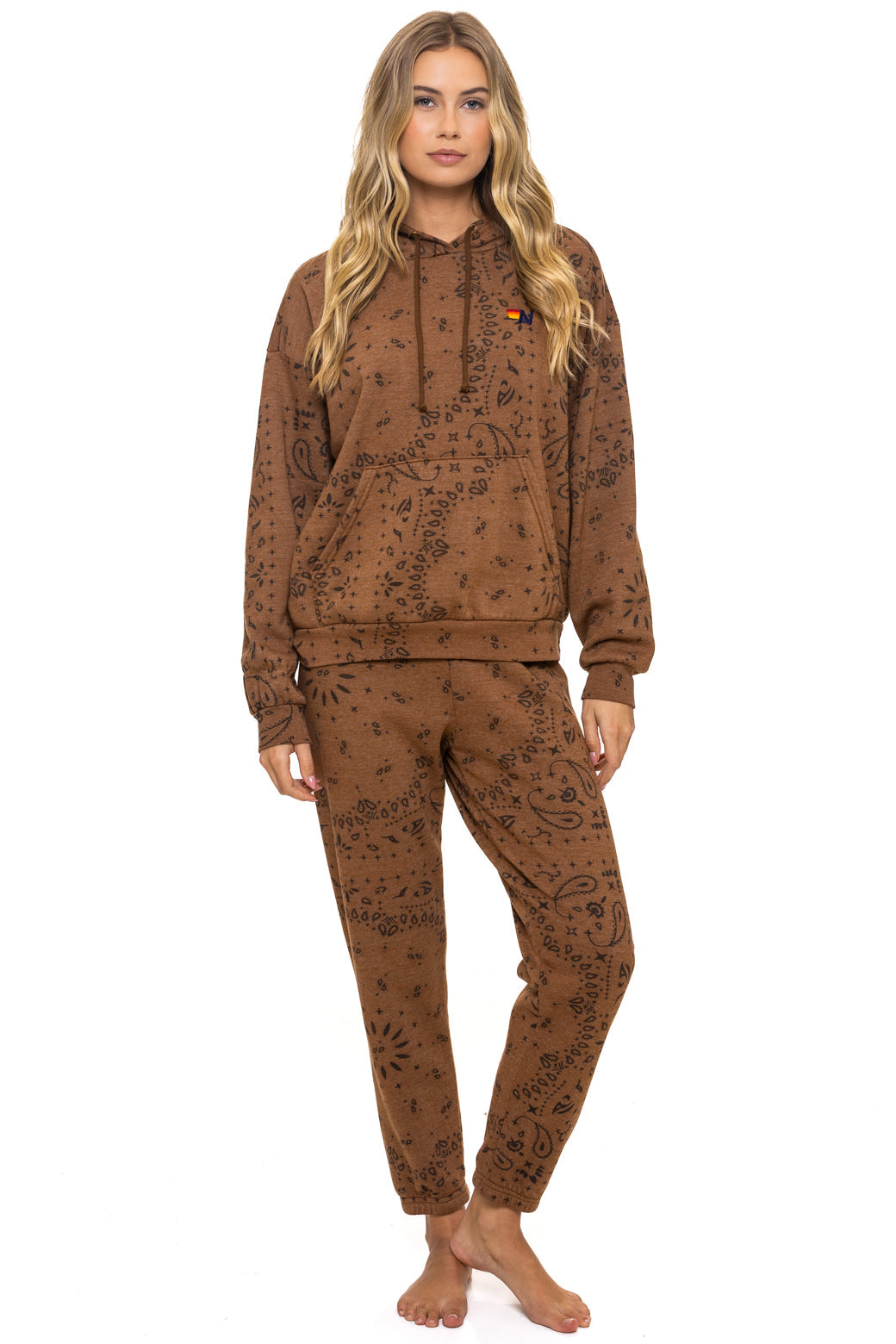 BANDANA RELAXED PULLOVER HOODIE - CINNAMON