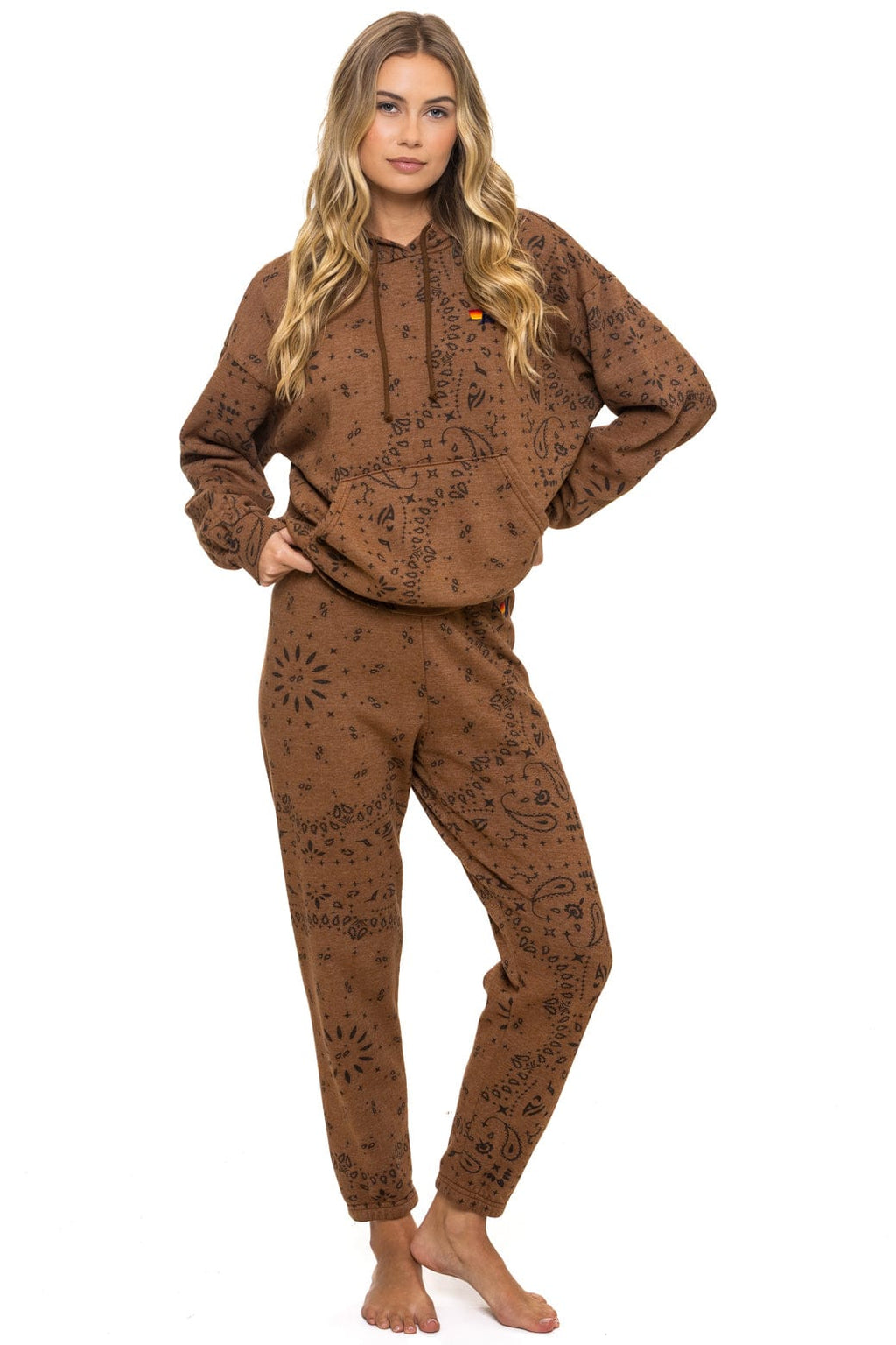 BANDANA RELAXED PULLOVER HOODIE - CINNAMON
