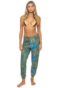 BANDANA QUILTED SWEATPANTS - GREEN