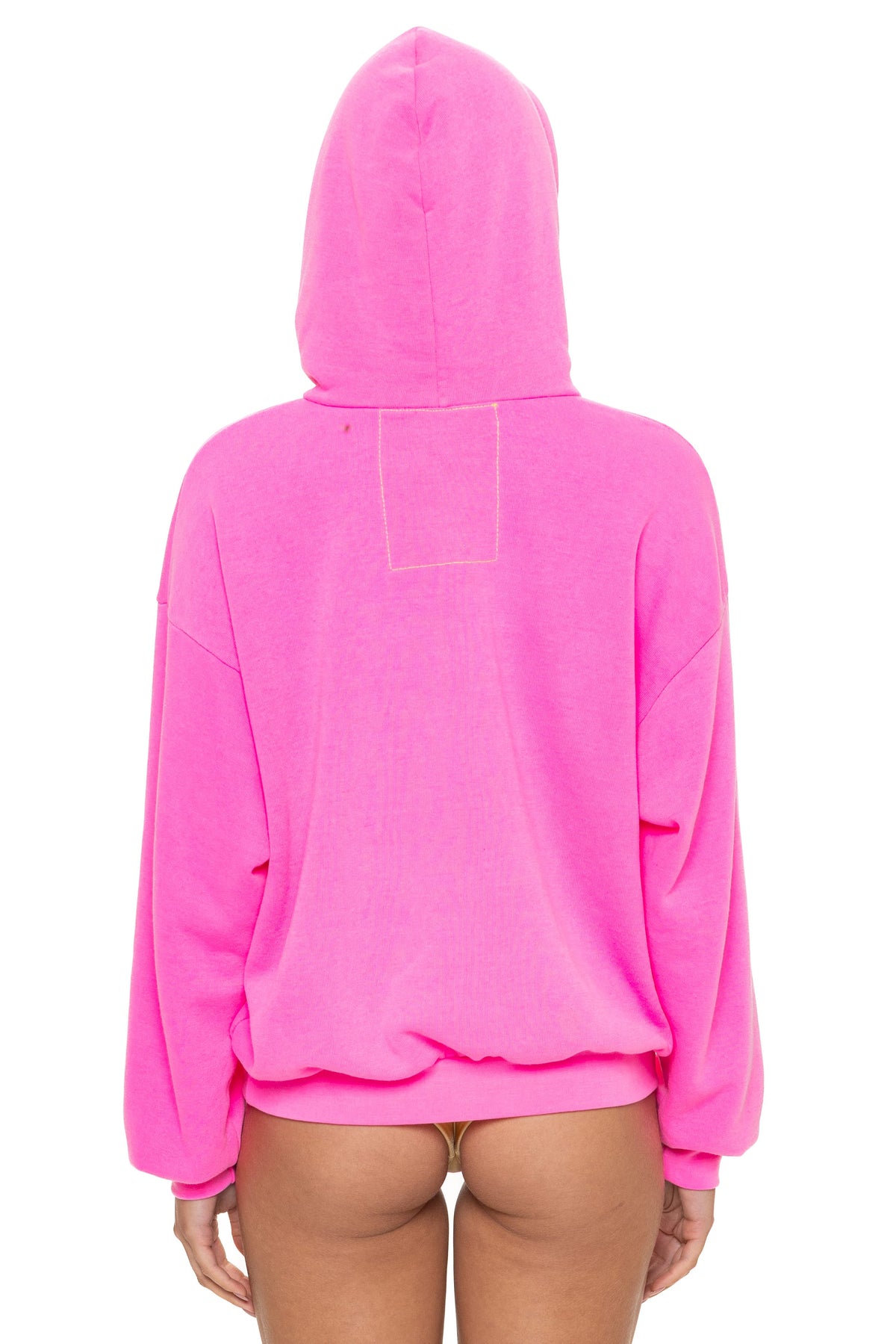 BOLT STITCH RELAXED PULLOVER HOODIE - NEON PINK NEON PURPLE