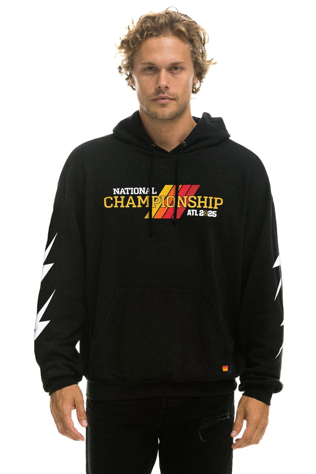 CFP NATIONAL CHAMPIONSHIP 2025 UNISEX RELAXED PULLOVER HOODIE - BLACK