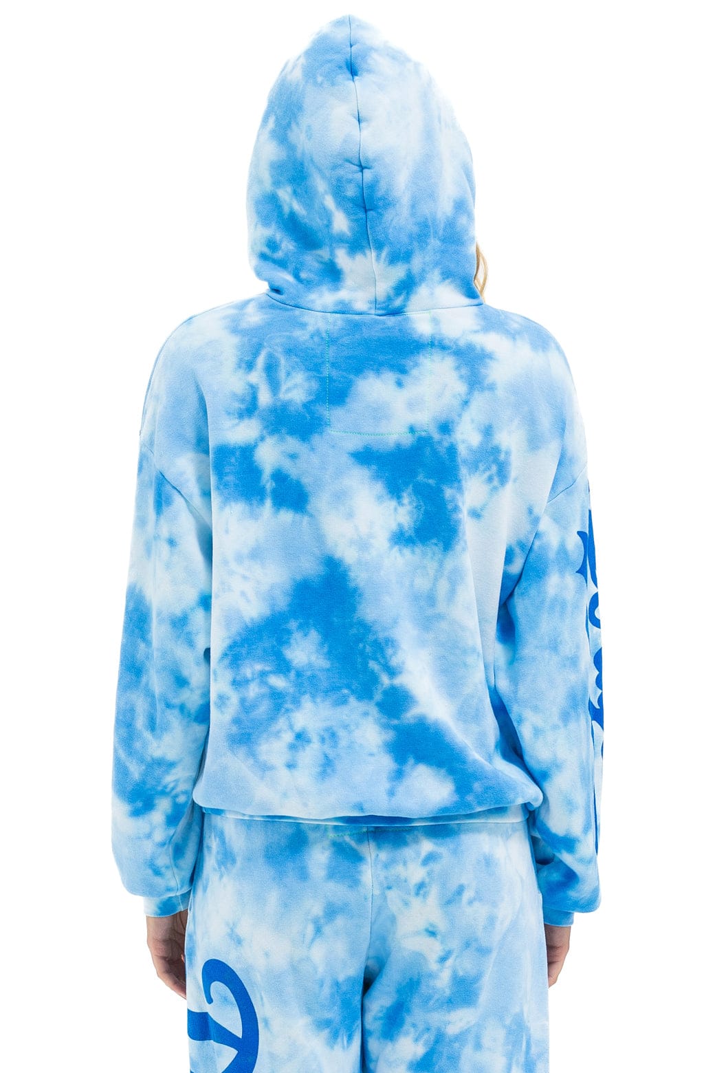 LOS ANGELES DODGERS HAND DYED RELAXED PULLOVER HOODIE - TIE DYE BLUE