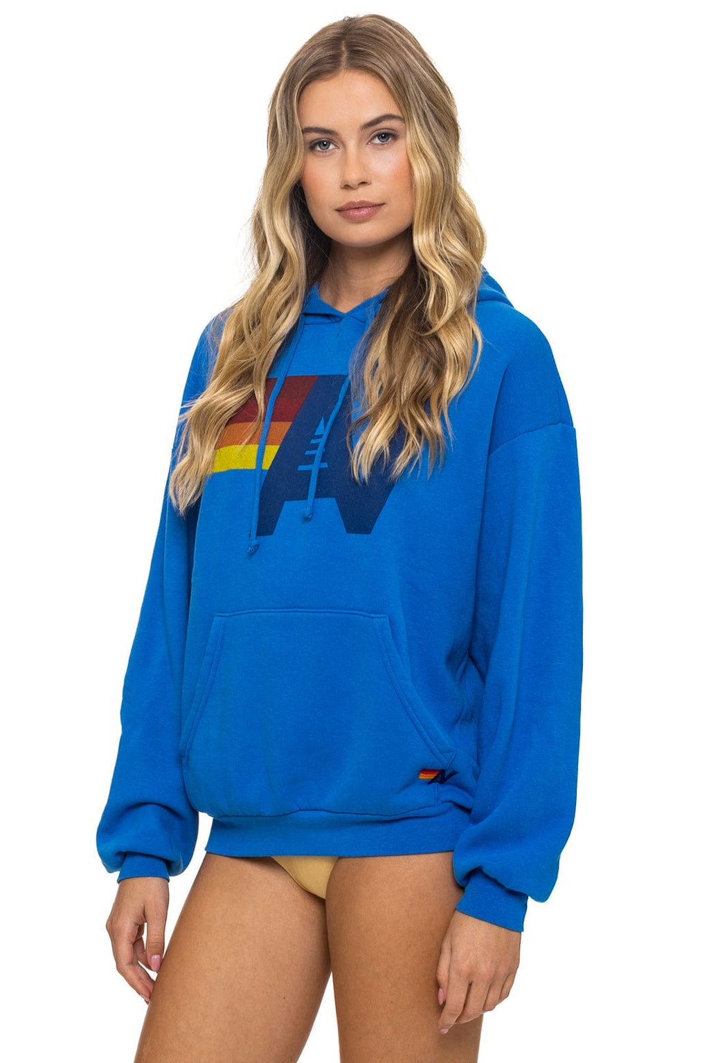 LOGO PULLOVER RELAXED HOODIE - ADVENTURE BLUE