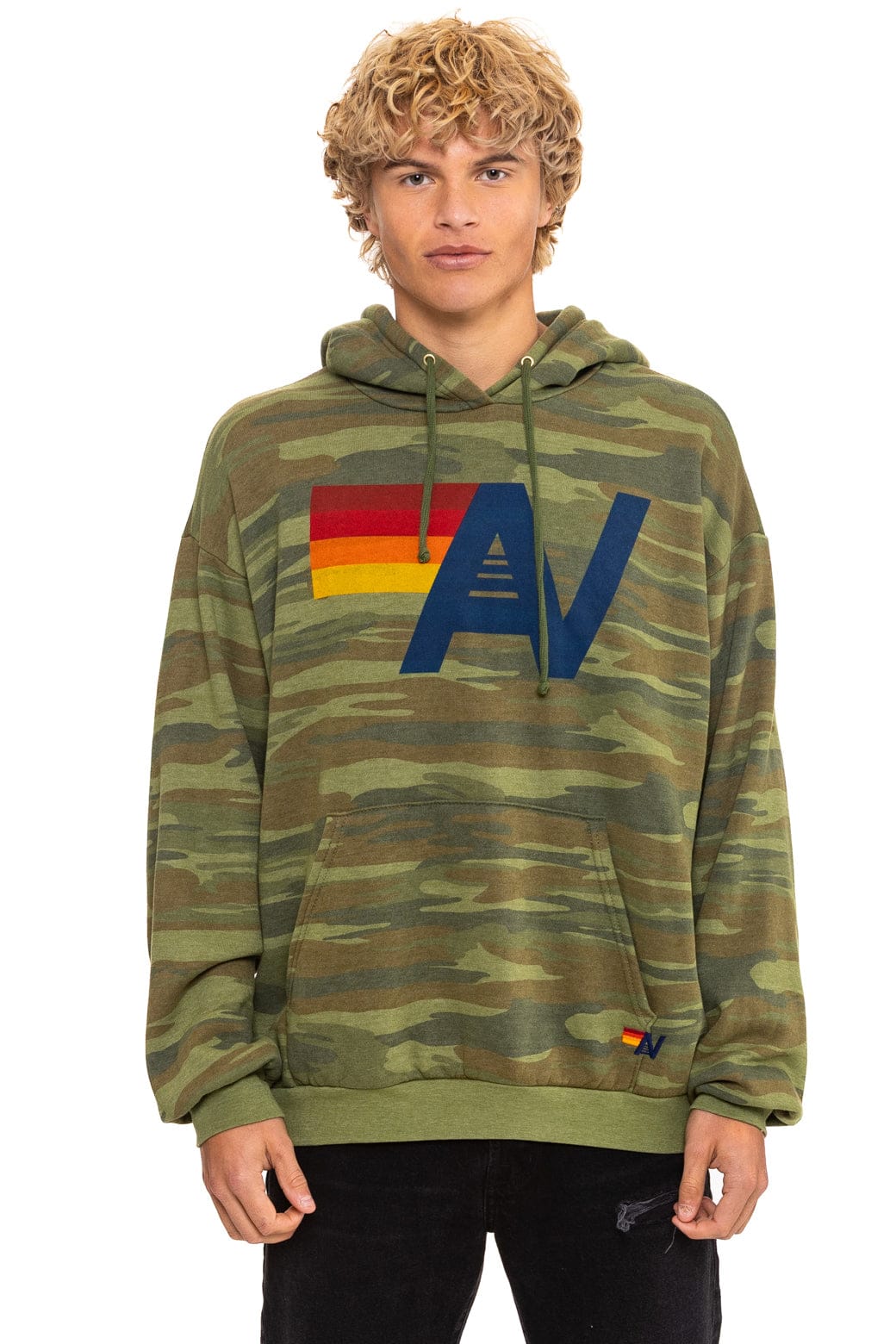 LOGO PULLOVER RELAXED HOODIE - CAMO