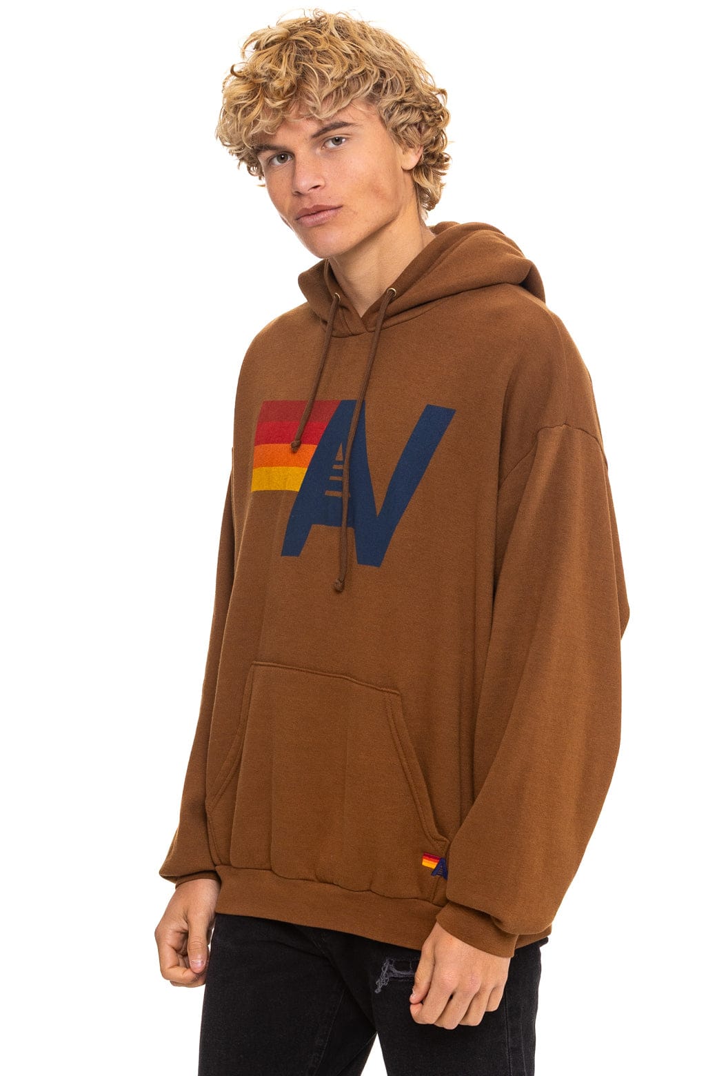 LOGO PULLOVER RELAXED HOODIE - CINNAMON