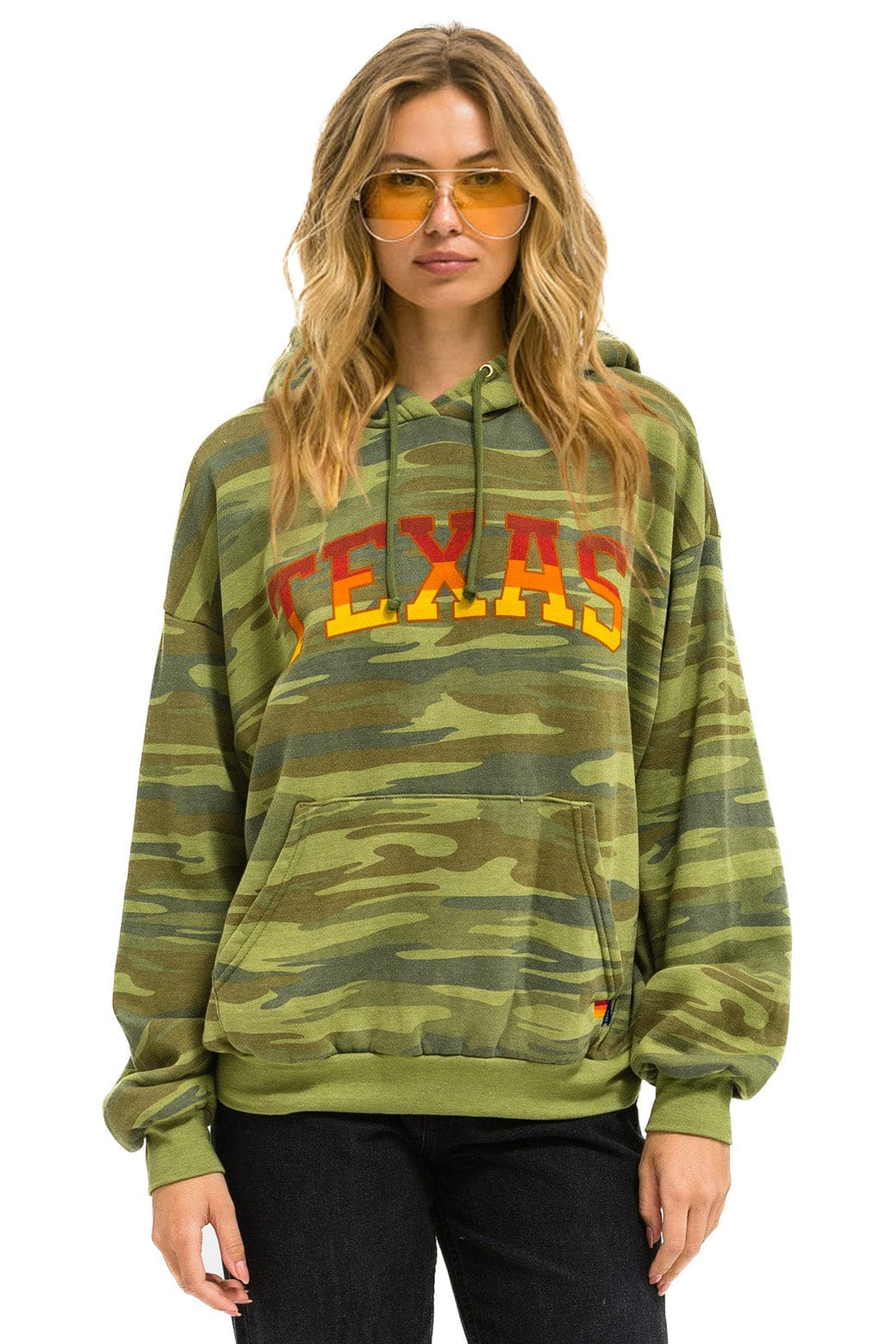 UNIVERSITY OF TEXAS PULLOVER HOODIE RELAXED - CAMO