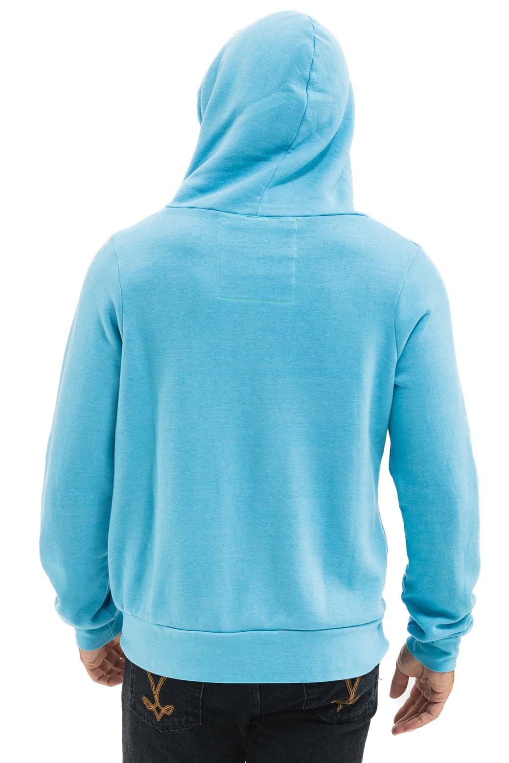 5 STRIPE HOODIE - AQUA AQUA