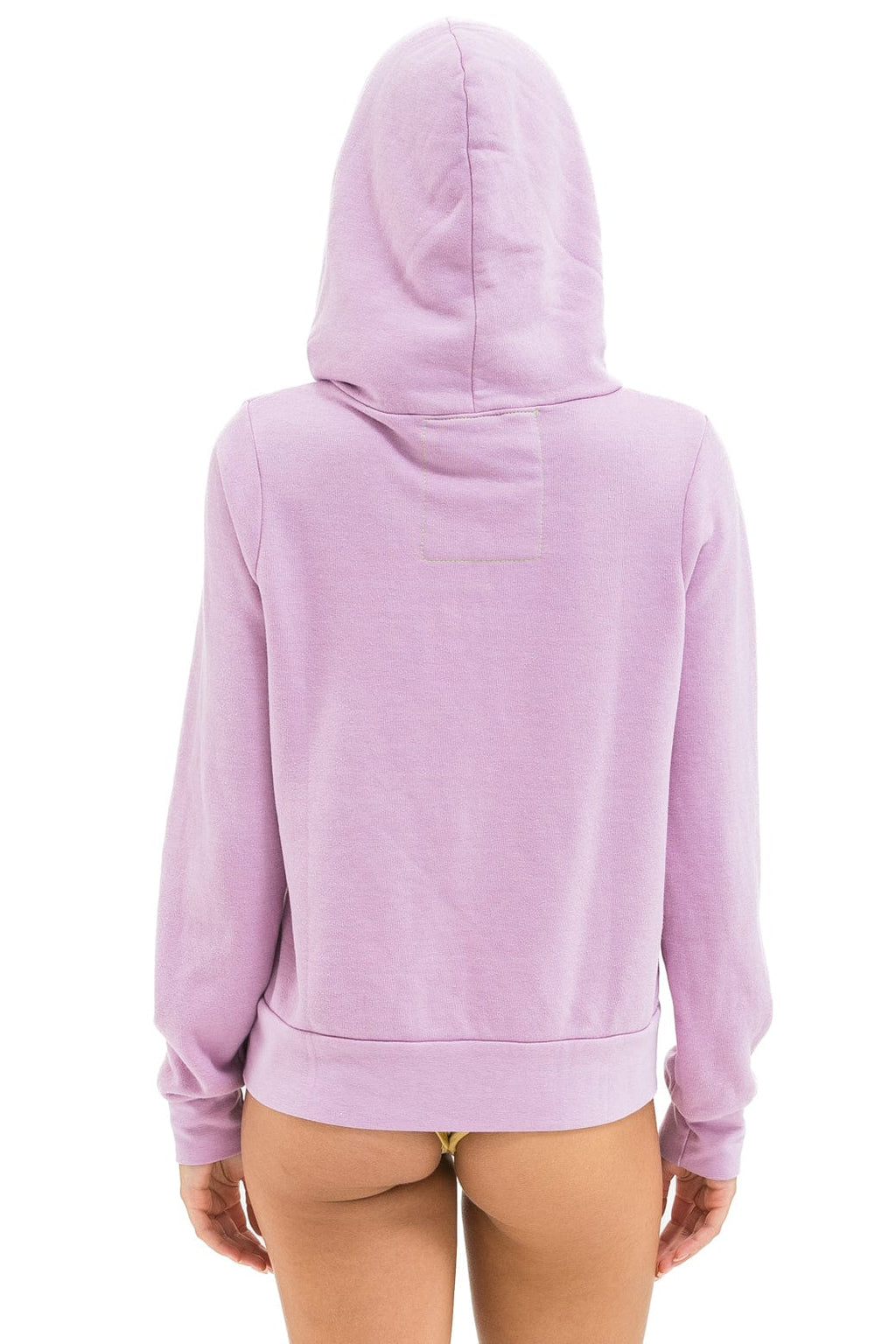 5 STRIPE HOODIE - MAUVE WHITE NEON