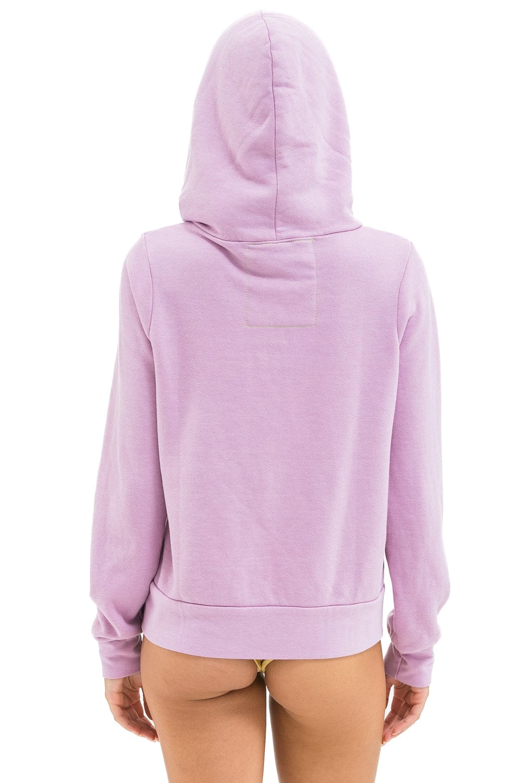 5 STRIPE HOODIE - MAUVE WHITE NEON