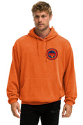 UNIVERSITY OF TEXAS CIRCLE PRINT PULLOVER HOODIE RELAXED - BURNT ORANGE