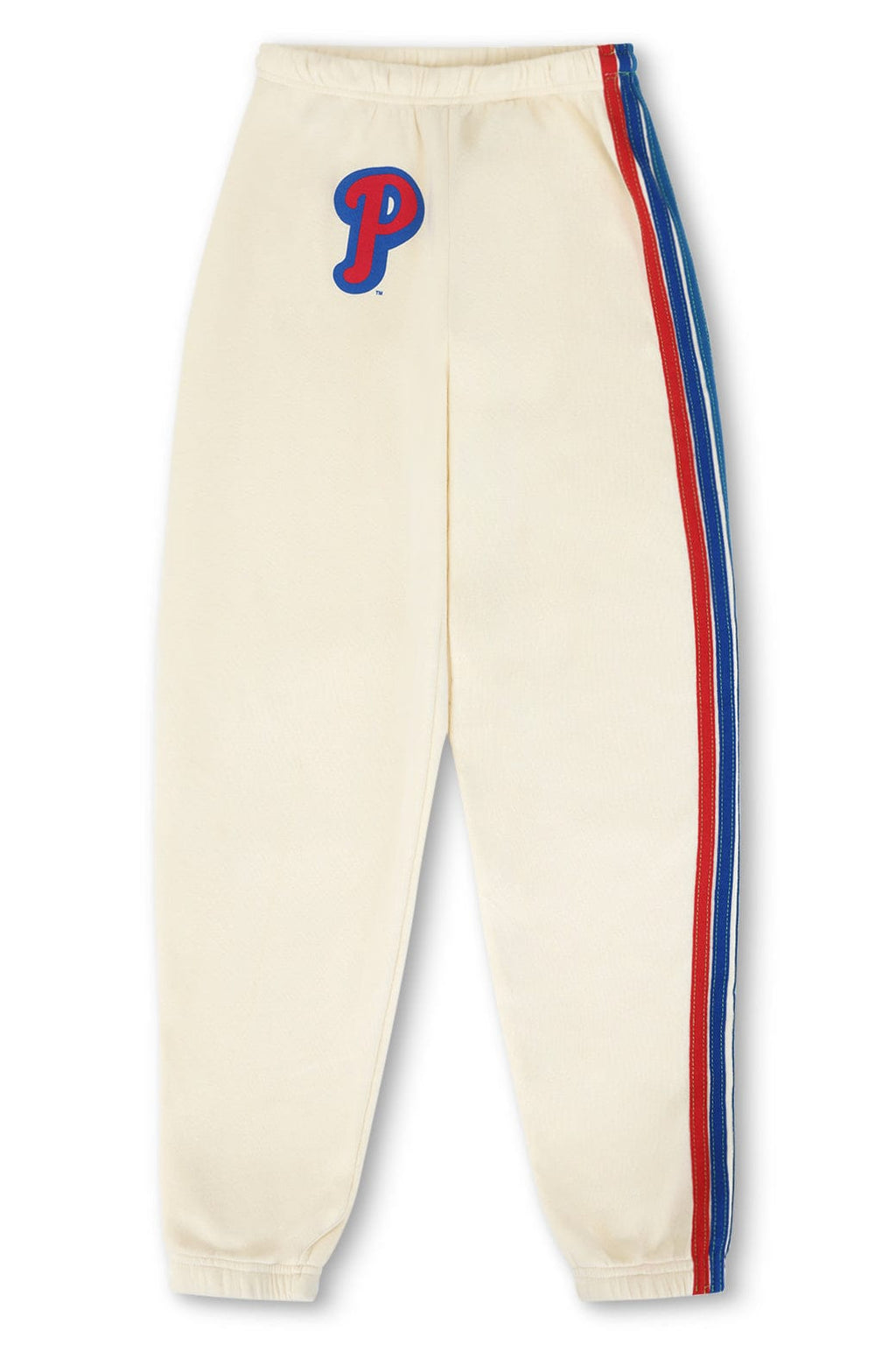 PHILLIES 5 STRIPE SWEATPANTS - VINTAGE WHITE USA