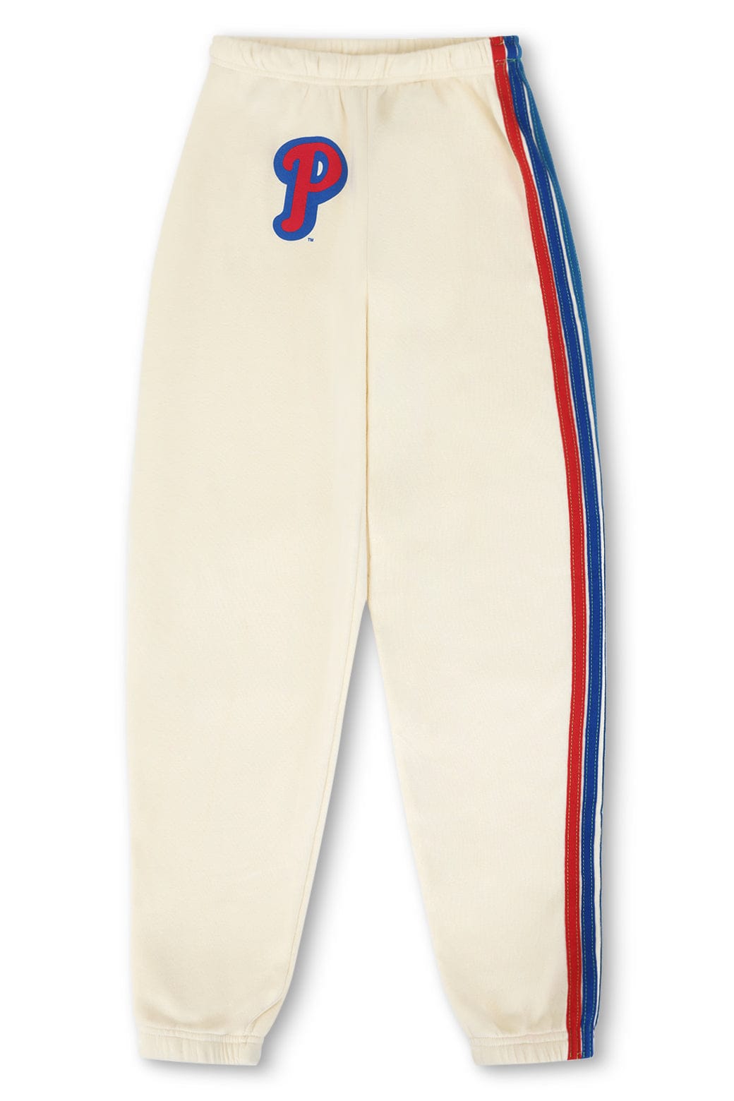 PHILLIES 5 STRIPE SWEATPANTS - VINTAGE WHITE USA