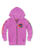 KIDS AVIATOR NATION VENICE ZIP HOODIE - NEON PURPLE