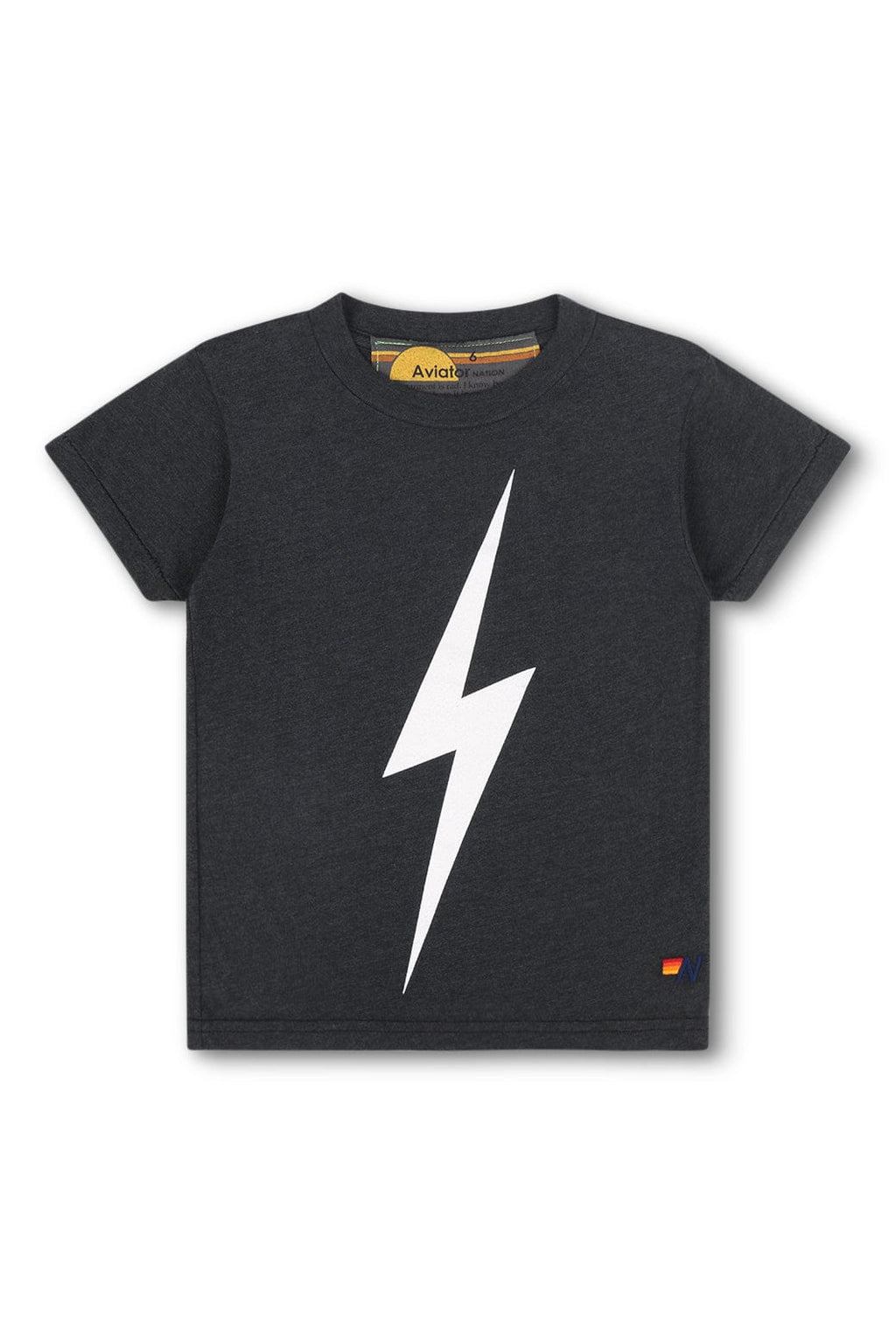 KIDS BOLT TEE - CHARCOAL