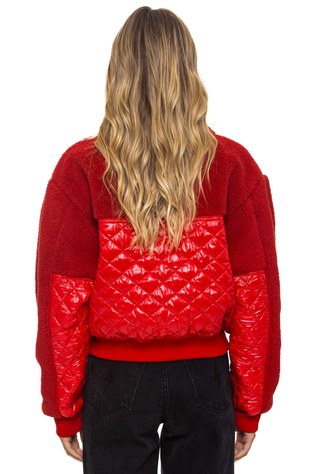 TEDDY FULL ZIP JACKET - CHERRY