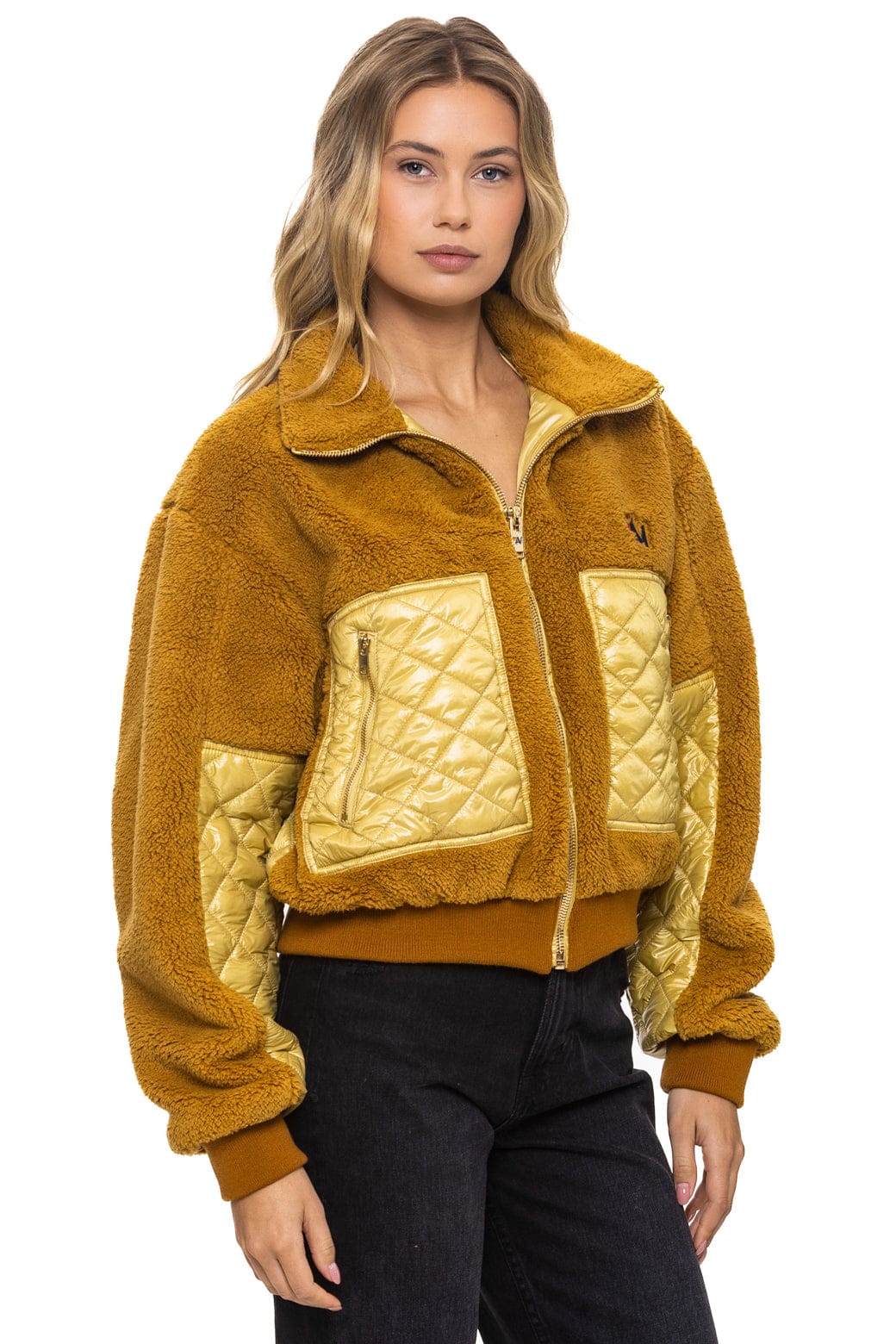 TEDDY FULL ZIP JACKET - HONEY
