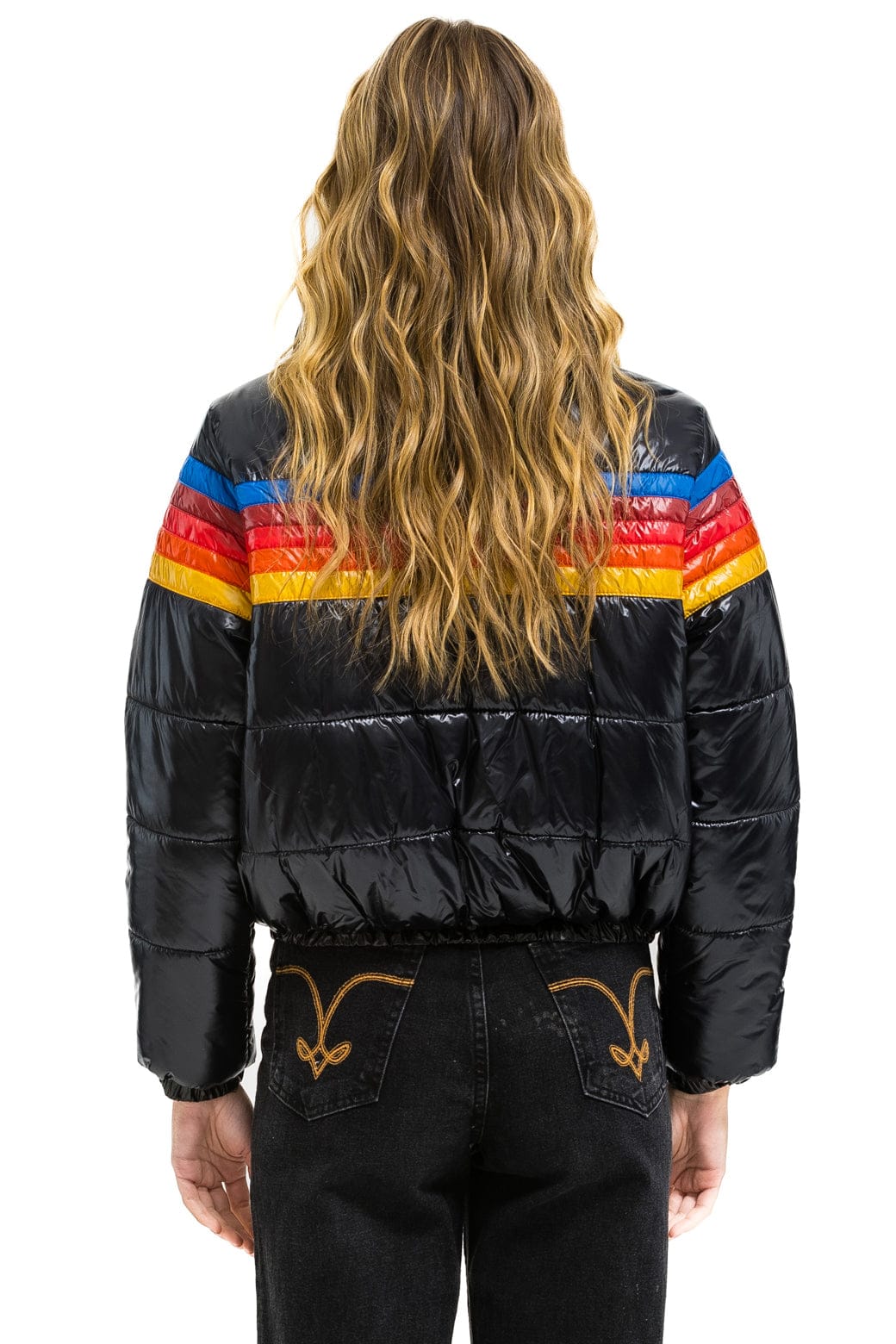 5 STRIPE APRES JACKET - GLOSSY BLACK