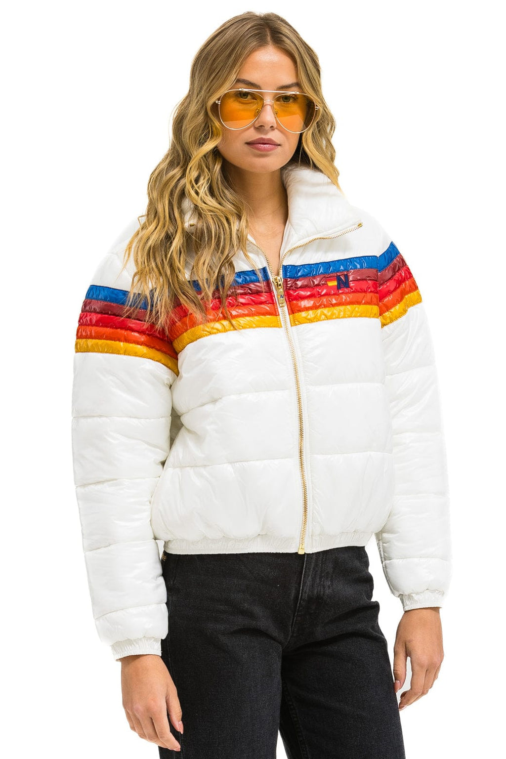 5 STRIPE APRES JACKET - GLOSSY WHITE