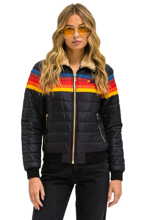 5 STRIPE JACKET - BLACK