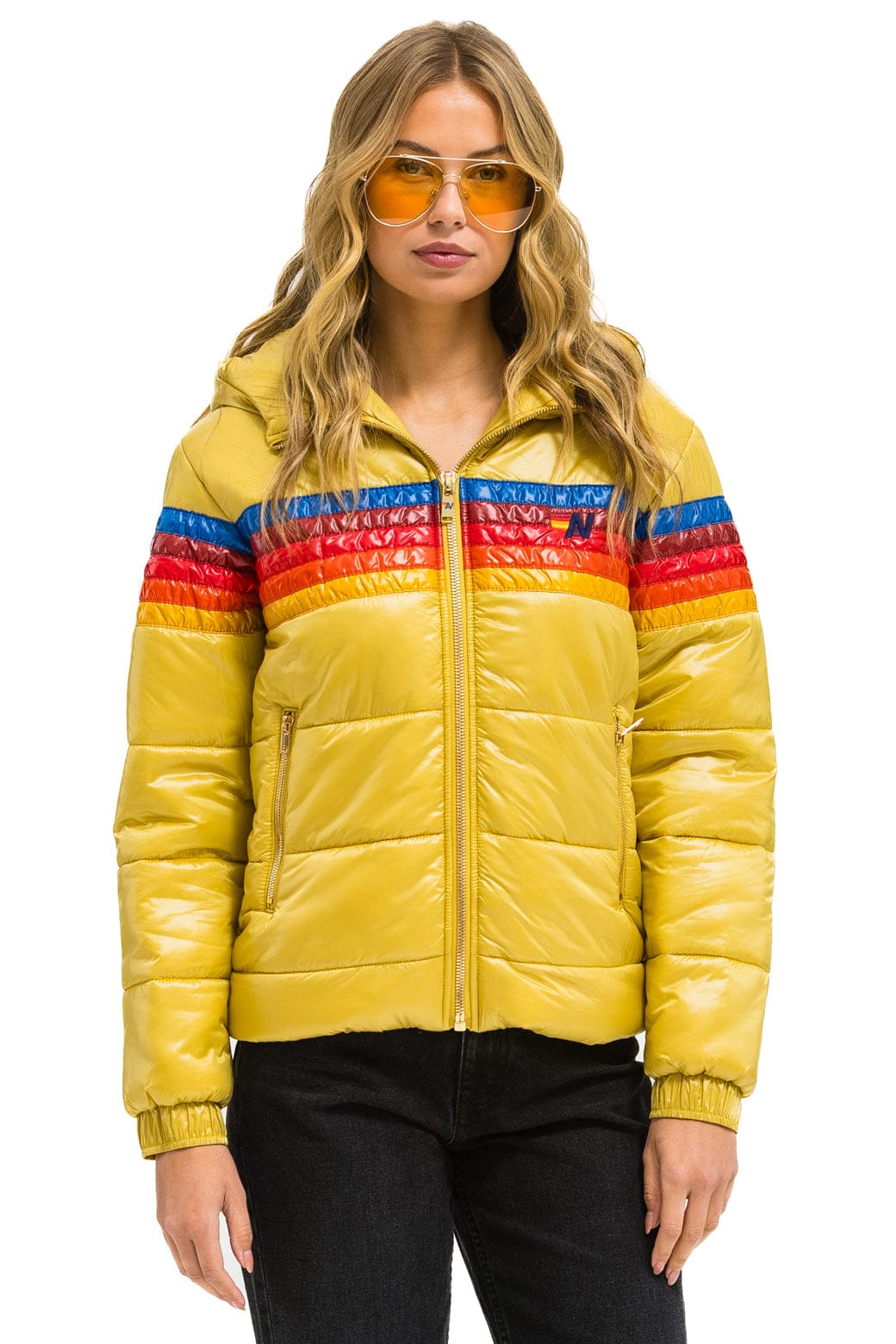 5 STRIPE TREKKER JACKET - GLOSSY KHAKI