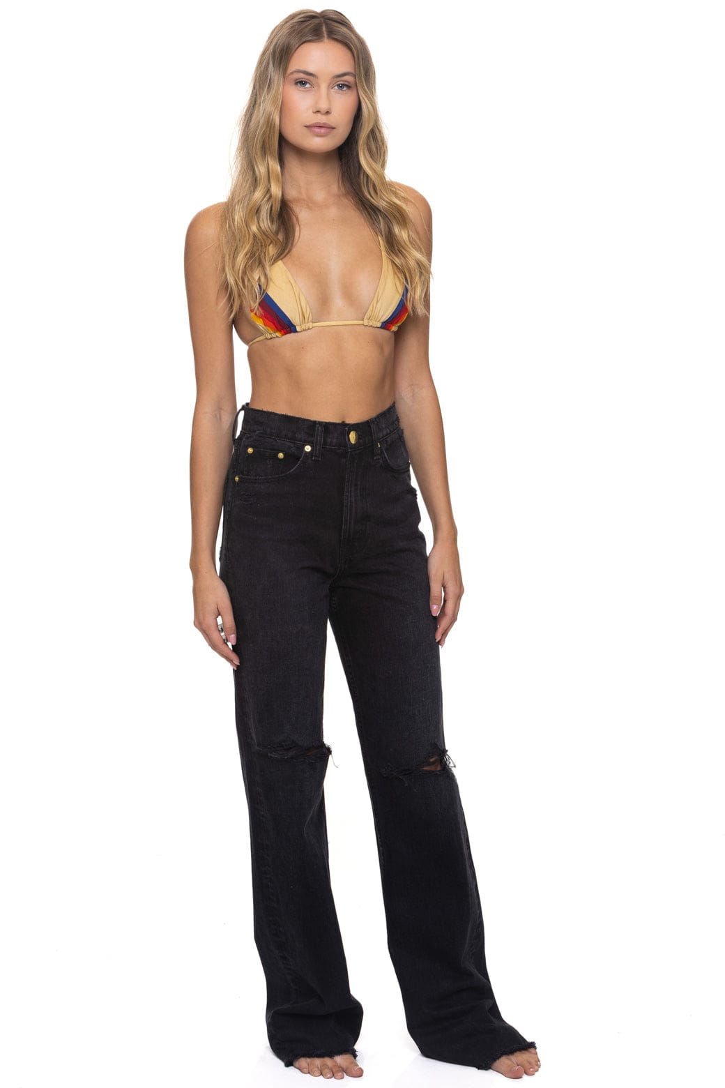 HI RISE WIDE LEG BOLT GYPSY WOMENS JEAN - VINTAGE BLACK