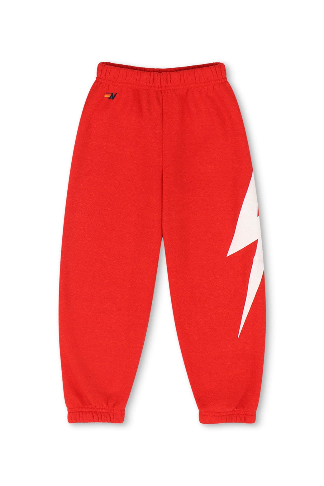 KIDS BOLT PRINT SWEATPANTS - RED WHITE