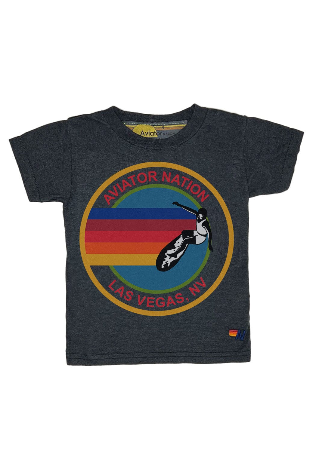 KIDS AVIATOR NATION LAS VEGAS TEE - CHARCOAL