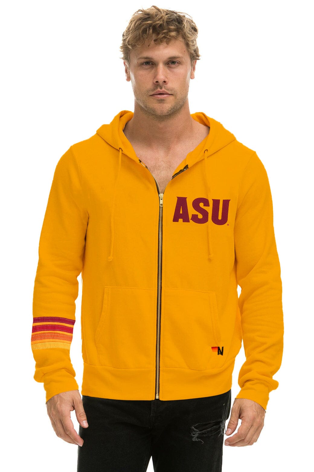 ASU FORK EM DEVILS ZIP HOODIE - GOLD