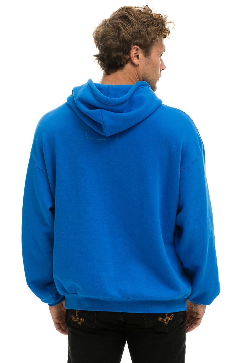BOLT STITCH RELAXED PULLOVER HOODIE - OCEAN WHITE