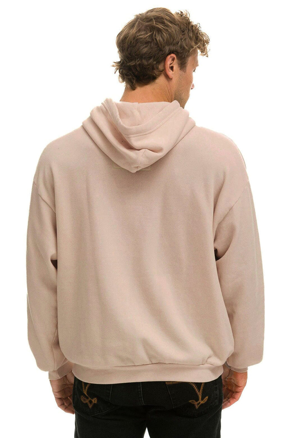 BOLT STITCH RELAXED PULLOVER HOODIE - SAND