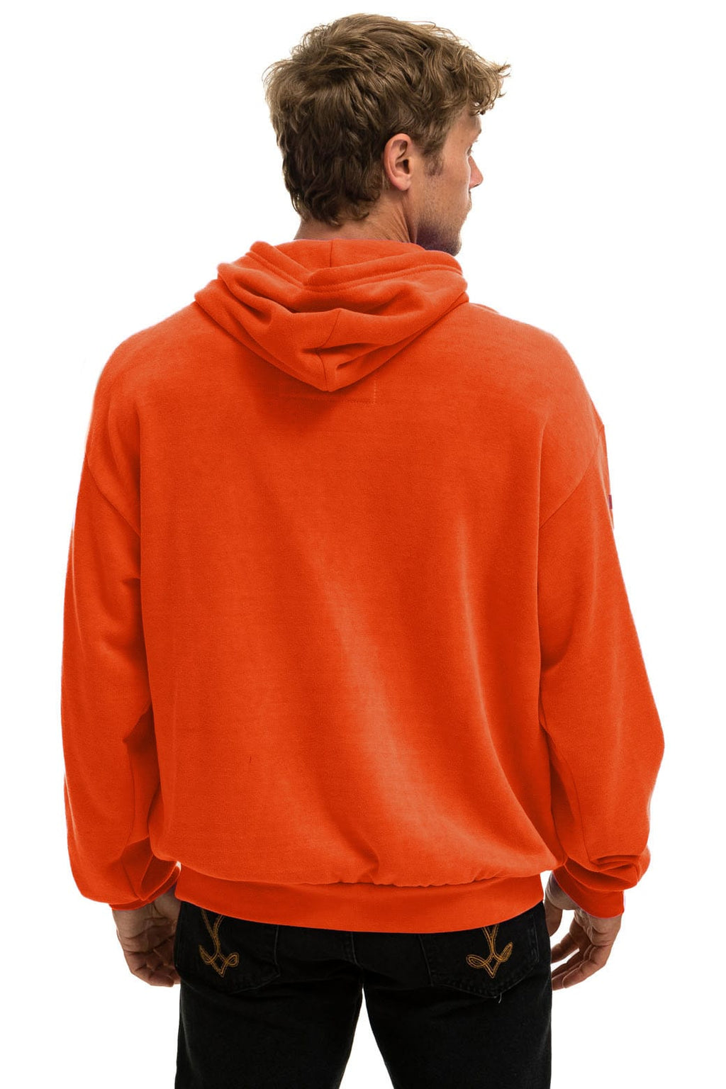 BOLT STITCH RELAXED PULLOVER HOODIE - VINTAGE ORANGE WHITE