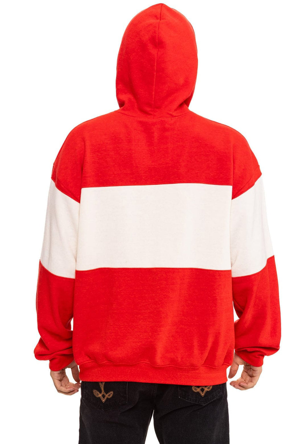 USA RELAXED PULLOVER HOODIE - RED VINTAGE WHITE
