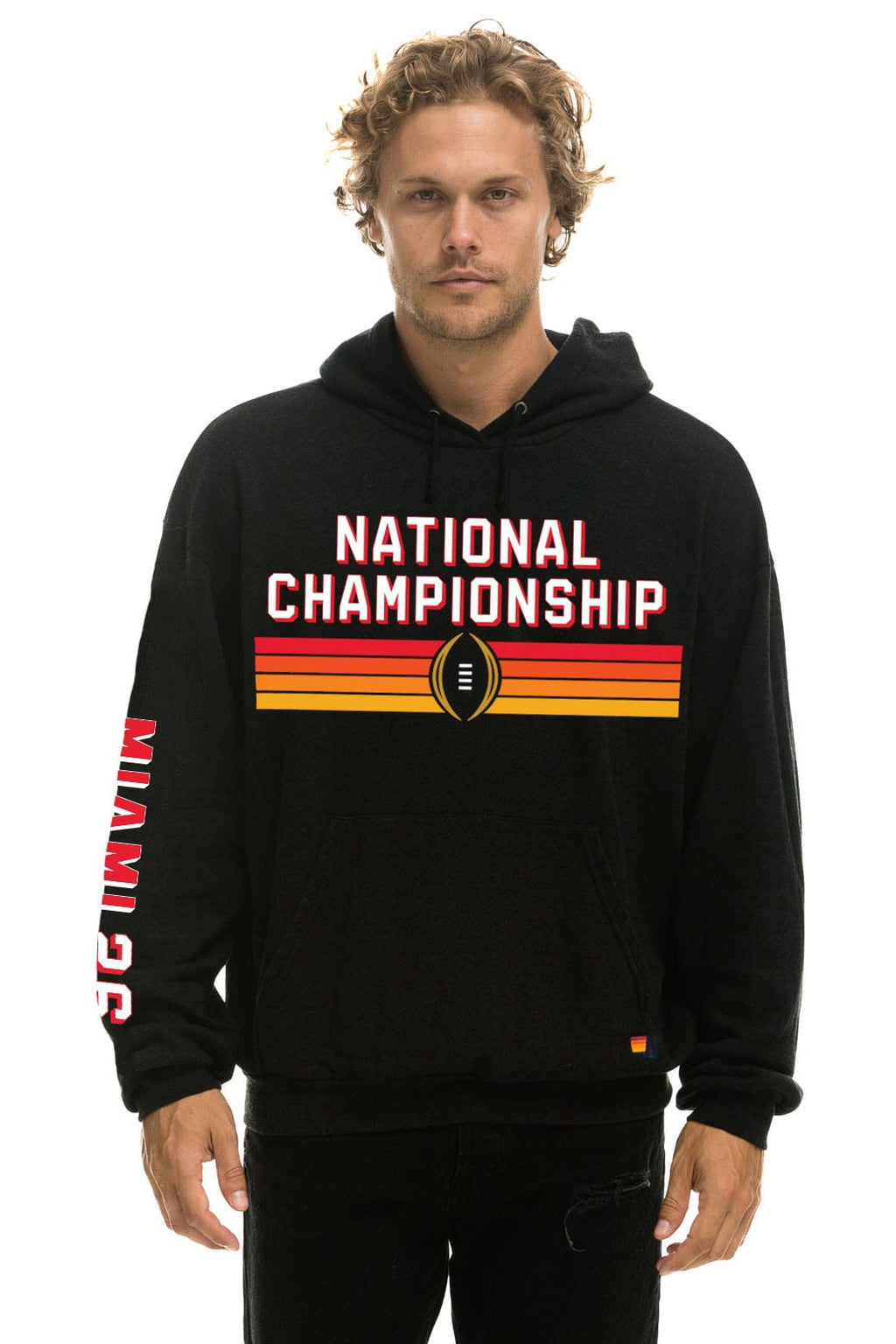 CFP NATIONAL CHAMPIONSHIP 2026 MATCHUP PULLOVER HOODIE - BLACK