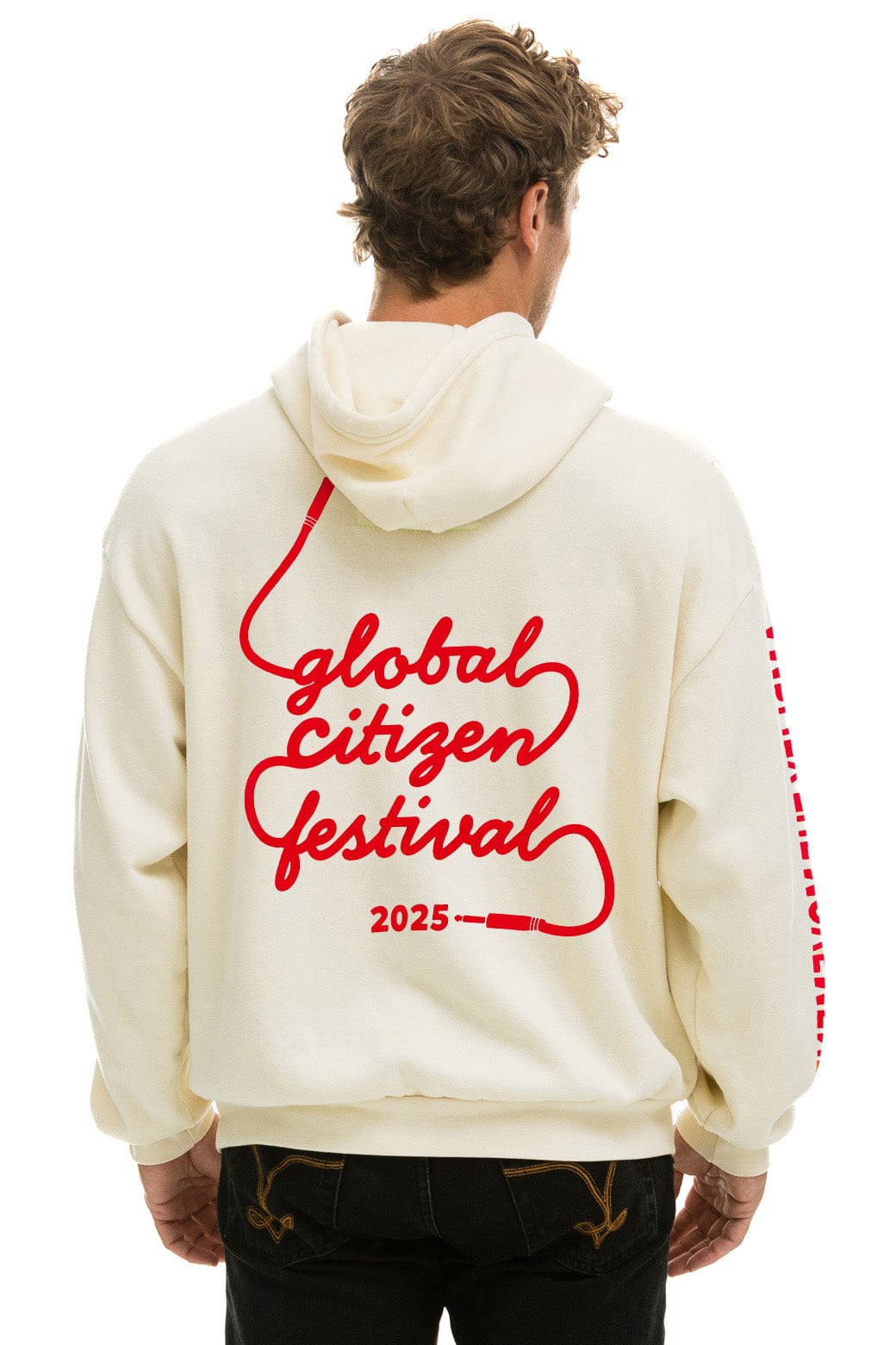 GLOBAL CITIZEN 2025 RELAXED PULLOVER HOODIE - VINTAGE WHITE