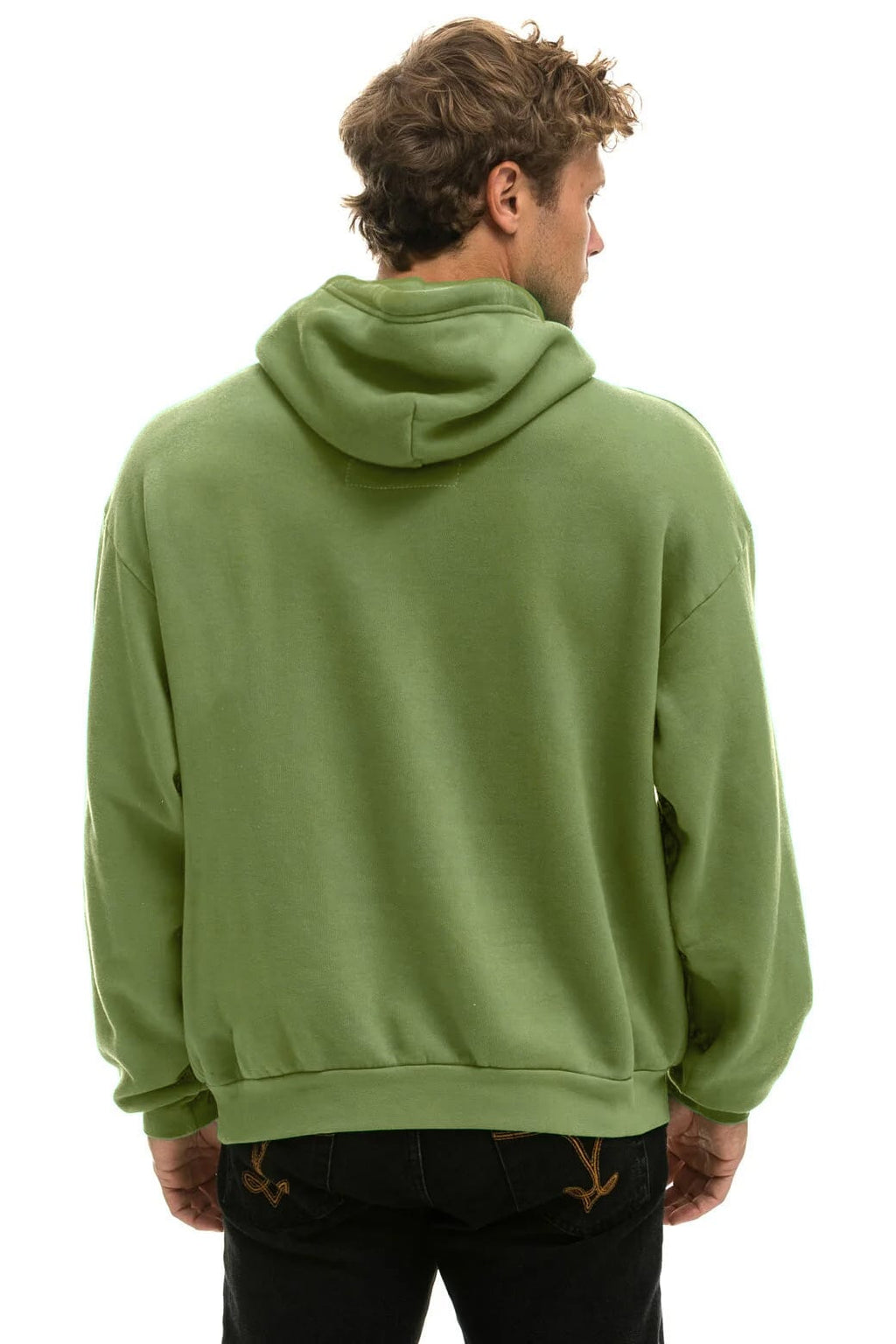 WAVE STRIPE 4 PULLOVER HOODIE RELAXED - JUNGLE GREEN GREEN