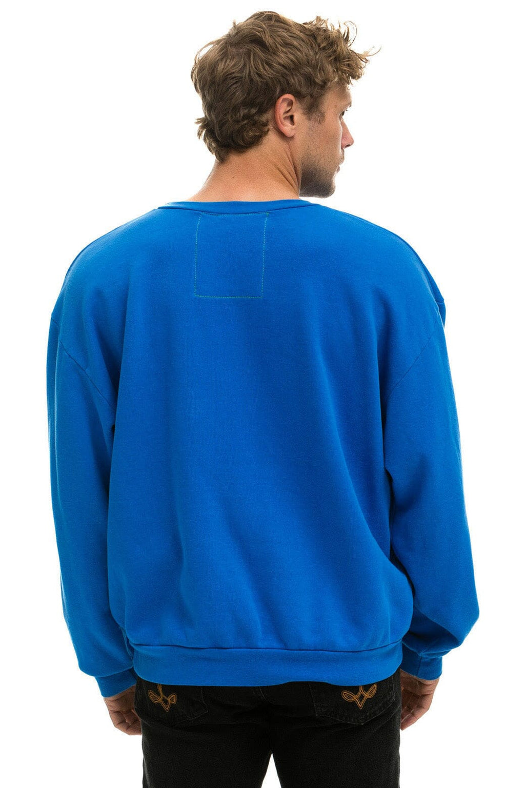 BOLT FADE RELAXED CREW SWEATSHIRT - OCEAN PINK PURPLE