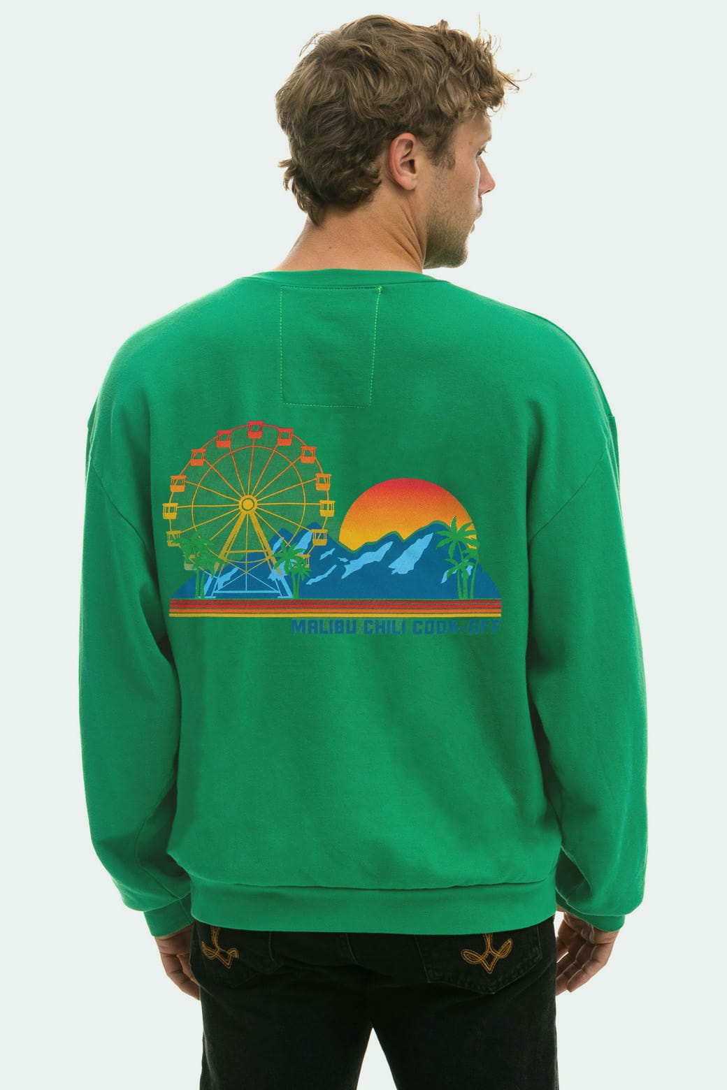 MALIBU CHILI COOK-OFF 2026 RELAXED CREW SWEATSHIRT - KELLY GREEN