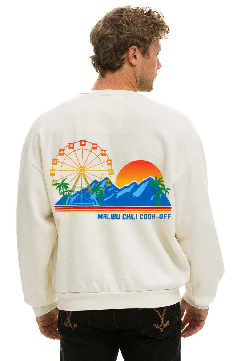 MALIBU CHILI COOK-OFF 2026 RELAXED CREW SWEATSHIRT - VINTAGE WHITE